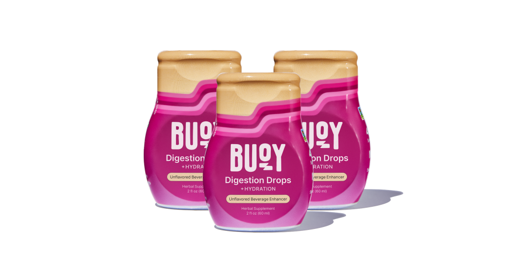 a group of pink containers with white text